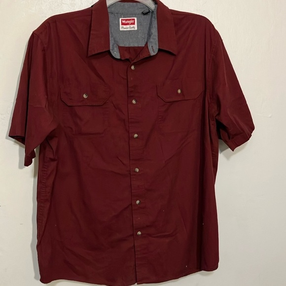 Wrangler short sleeve button down cotton shirt XL - Picture 1 of 5